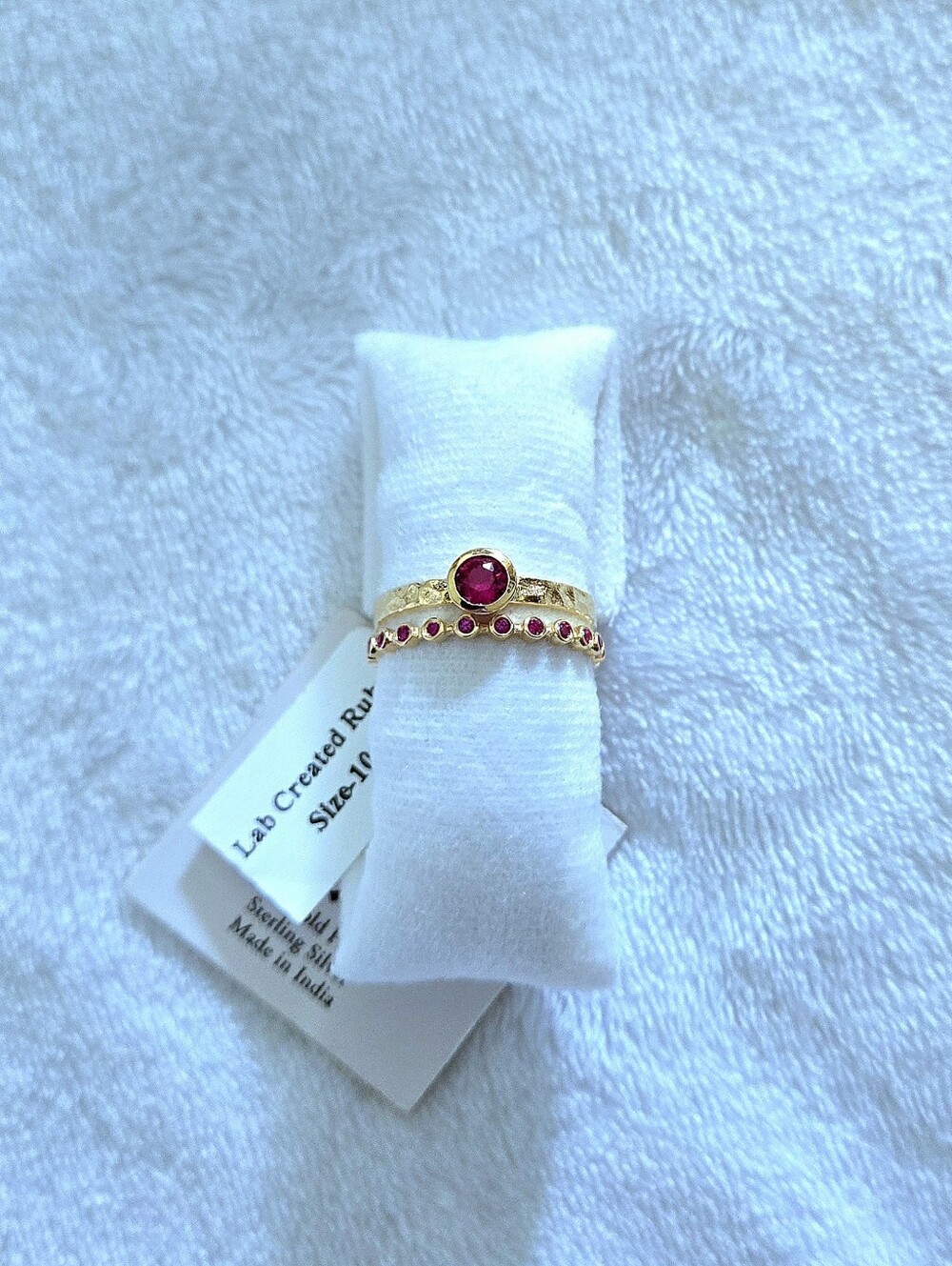 Shivam Lab🧪 Created Ruby Ring💍 Duo✌️ - NWT